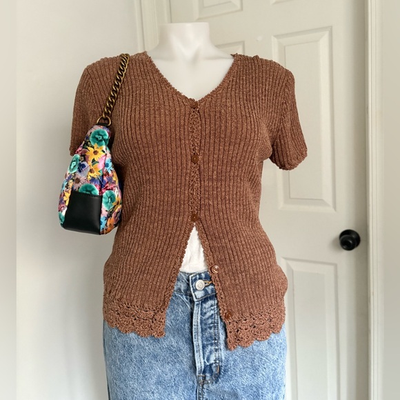 dressbarn Tops - button-down blouse with details on the edges